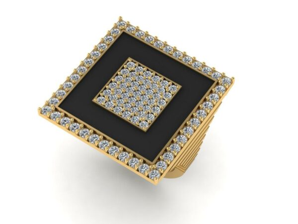 Medium square inside a square diamond ring - Image 17