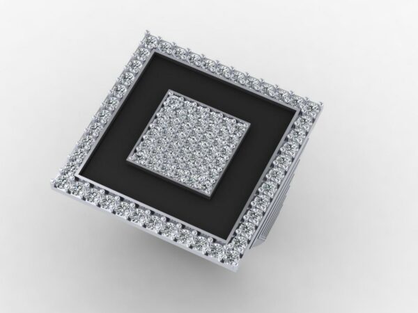 Medium square inside a square diamond ring - Image 16