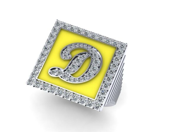 Square full diamond ring  Medium size - Image 17