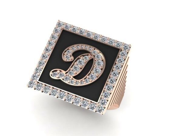 Square full diamond ring  Medium size - Image 12