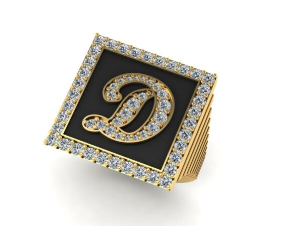 Square full diamond ring  Medium size - Image 11
