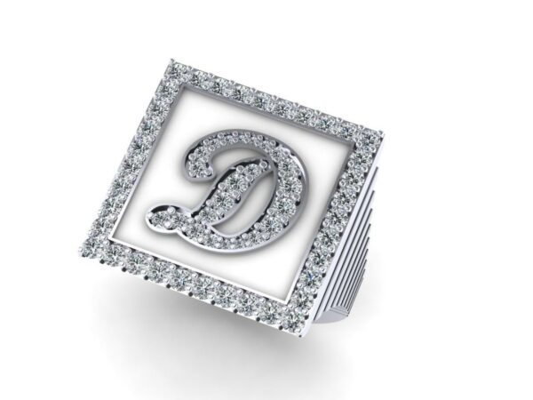 Square full diamond ring  Medium size - Image 9