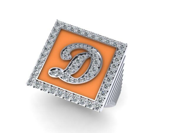 Square full diamond ring  Medium size - Image 6