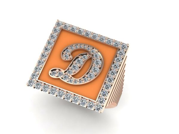 Square full diamond ring  Medium size - Image 5