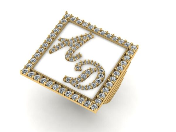 2 letters full diamonds big ring - Image 11