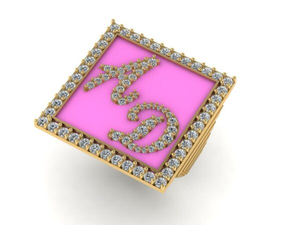 2 letters full diamonds big ring - Image 8