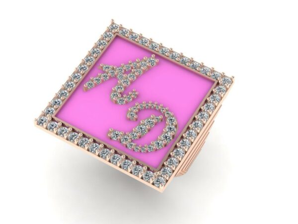 2 letters full diamonds big ring - Image 7