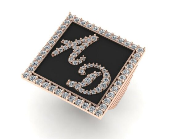 2 letters full diamonds big ring