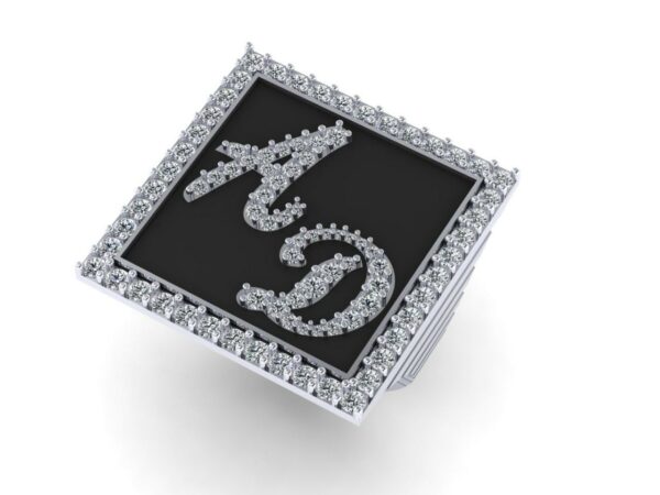 2 letters full diamonds big ring - Image 3