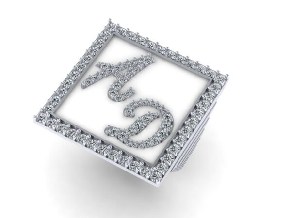 2 letters full diamonds big ring - Image 9