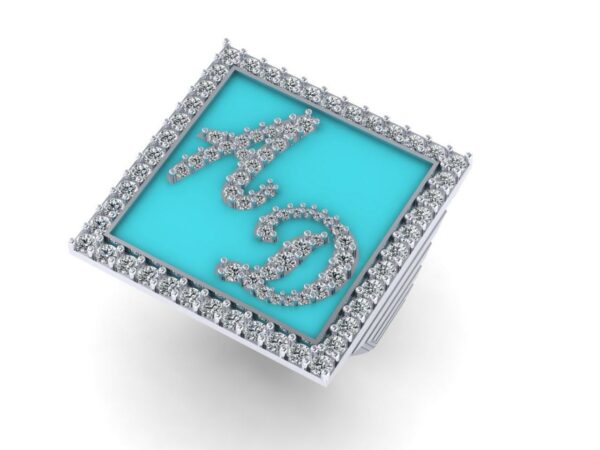 2 letters full diamonds big ring - Image 4