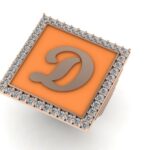 Square medium gold letter