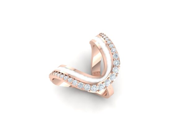 A colored half circle ring