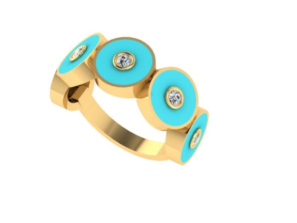 Circle ring with diamond - Image 12