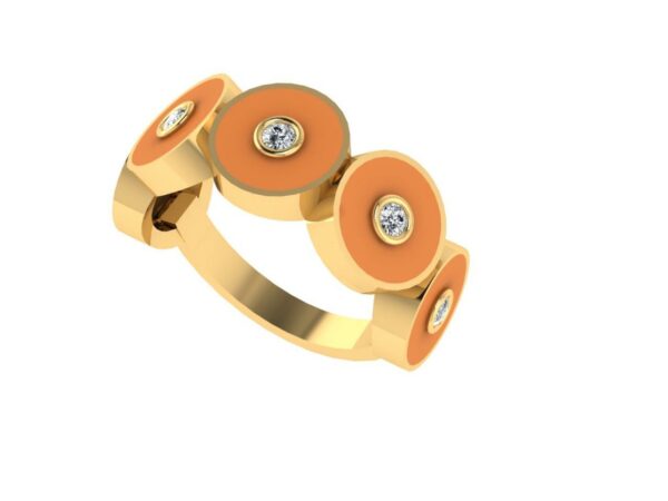 Circle ring with diamond - Image 11