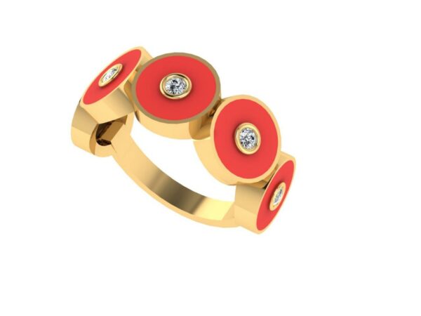 Circle ring with diamond - Image 10