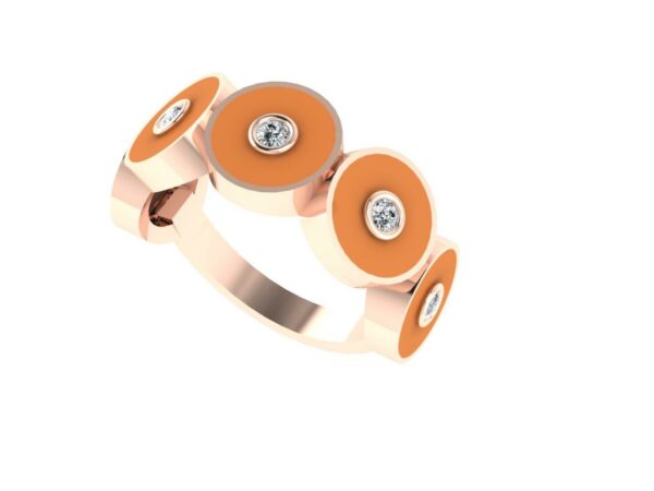 Circle ring with diamond - Image 8