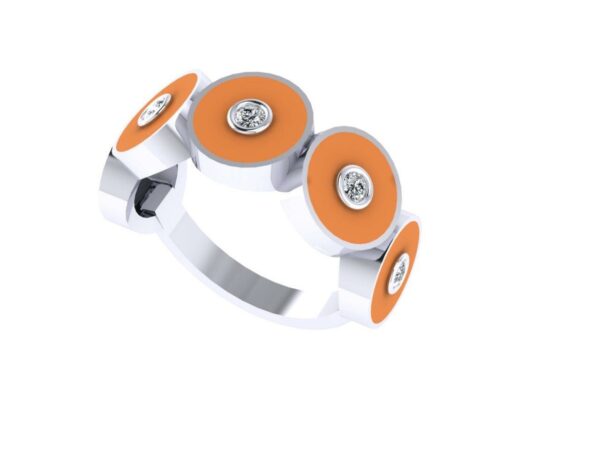 Circle ring with diamond - Image 7