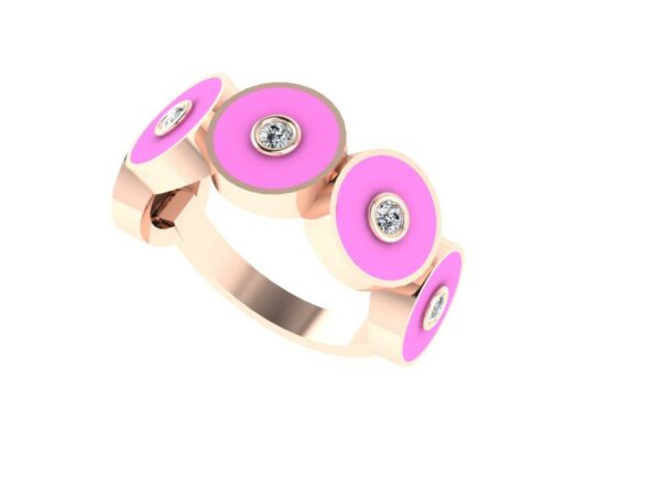 Circle ring with diamond