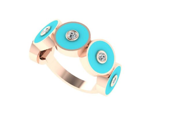 Circle ring with diamond - Image 5