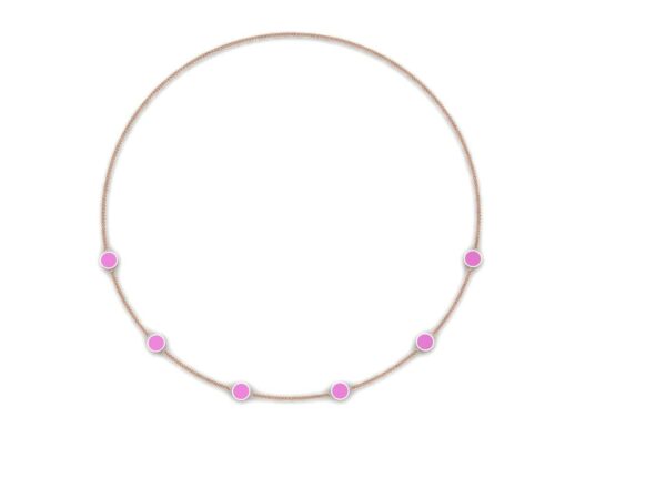 Half circle necklace with enamel - Image 12