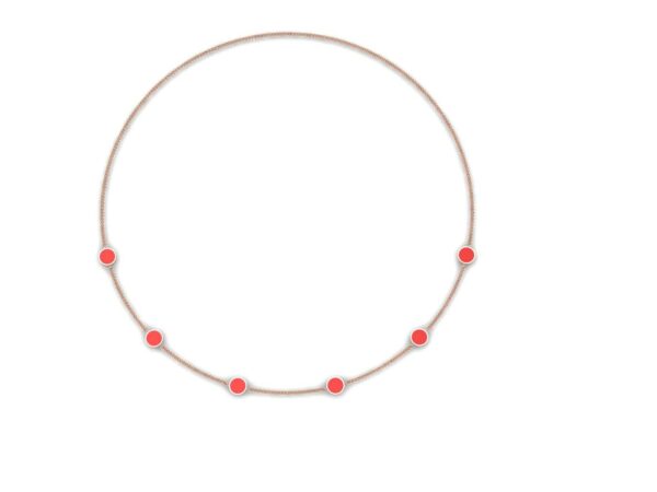Half circle necklace with enamel - Image 11