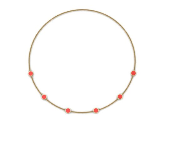 Half circle necklace with enamel - Image 8
