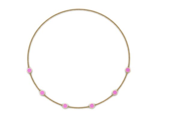 Half circle necklace with enamel - Image 7