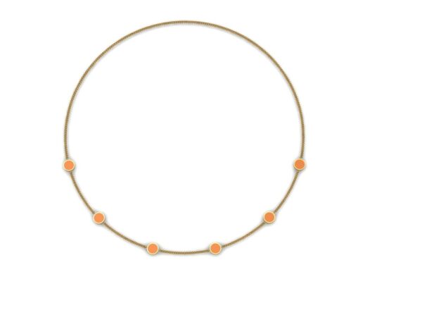 Half circle necklace with enamel - Image 6