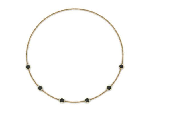 Half circle necklace with enamel - Image 4