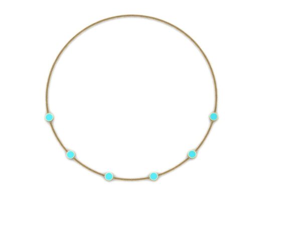 Half circle necklace with enamel - Image 3