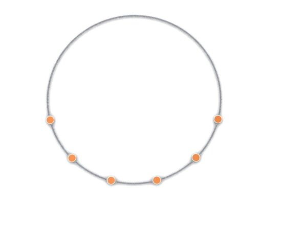 Half circle necklace with enamel - Image 20