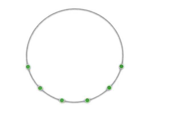 Half circle necklace with enamel - Image 19
