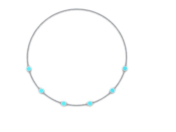 Half circle necklace with enamel - Image 17