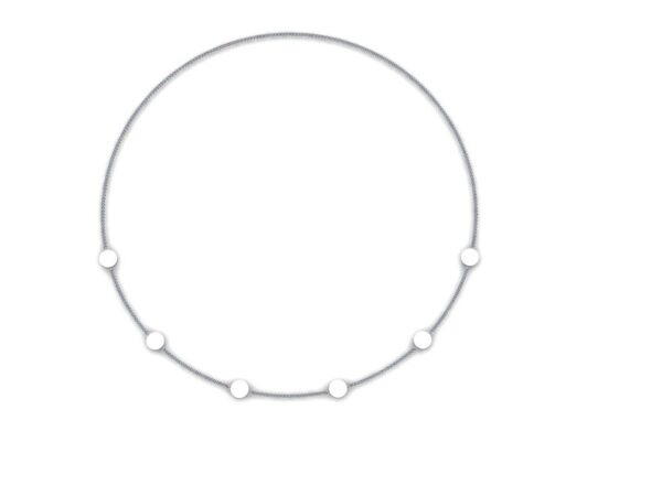 Half circle necklace with enamel - Image 2