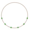 Half circle necklace with enamel