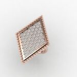 Studded triangle ring