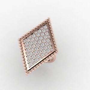 Studded triangle ring