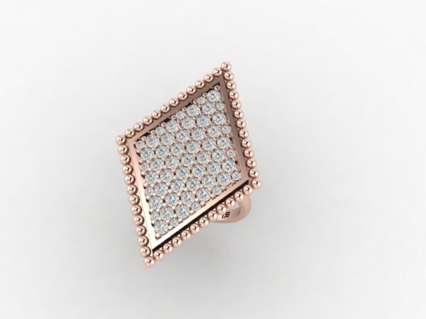 Studded triangle ring