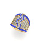 An inlaid snake ring