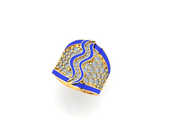 An inlaid snake ring