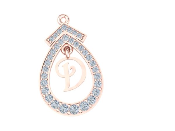 A classic drop necklace with a letter