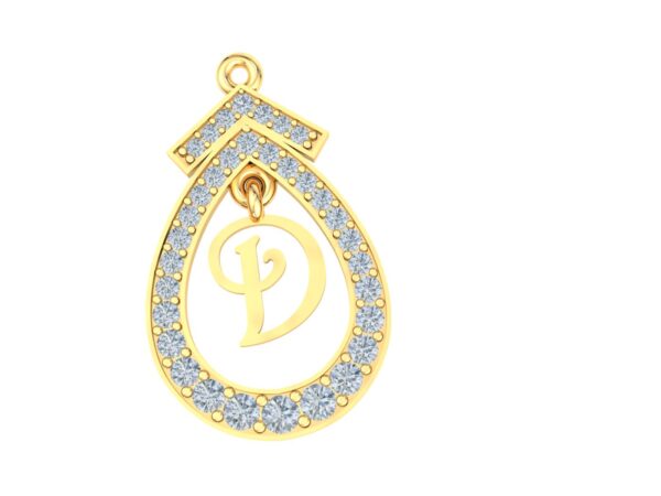 A classic drop necklace with a letter - Image 6