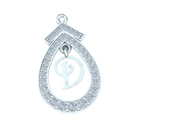 A classic drop necklace with a letter - Image 5