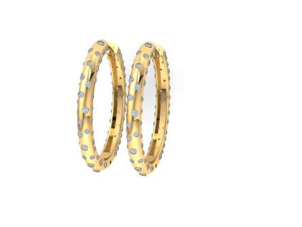 Shinny stars hoop earrings - Image 2