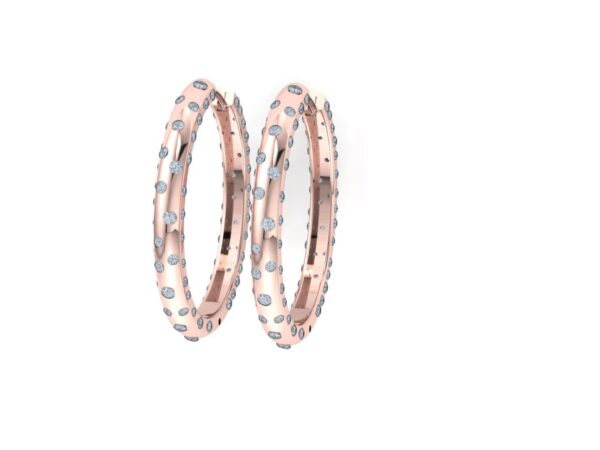 Shinny stars hoop earrings - Image 1