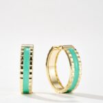 Raven turquoise Stripe Hoop