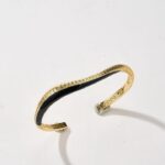 Midnight Luxe enamel black Bangle