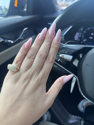 Studded triangle turquoise earring photo review