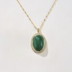 Golden Dome green Necklace